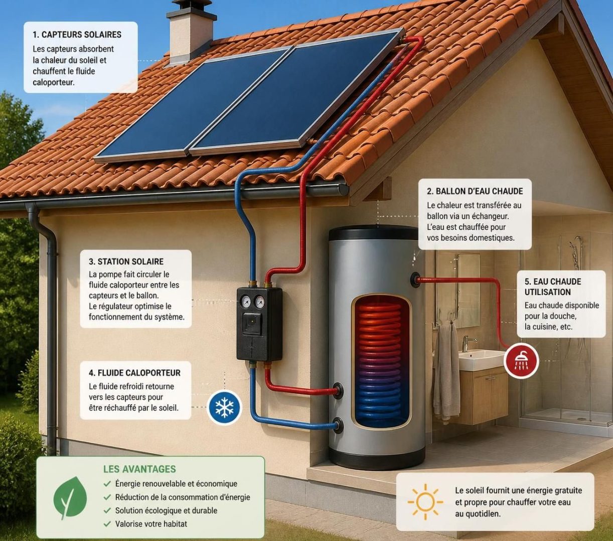 découvrez combien de panneaux solaires sont nécessaires pour alimenter efficacement votre ballon d'eau chaude et réduire votre consommation d'énergie.