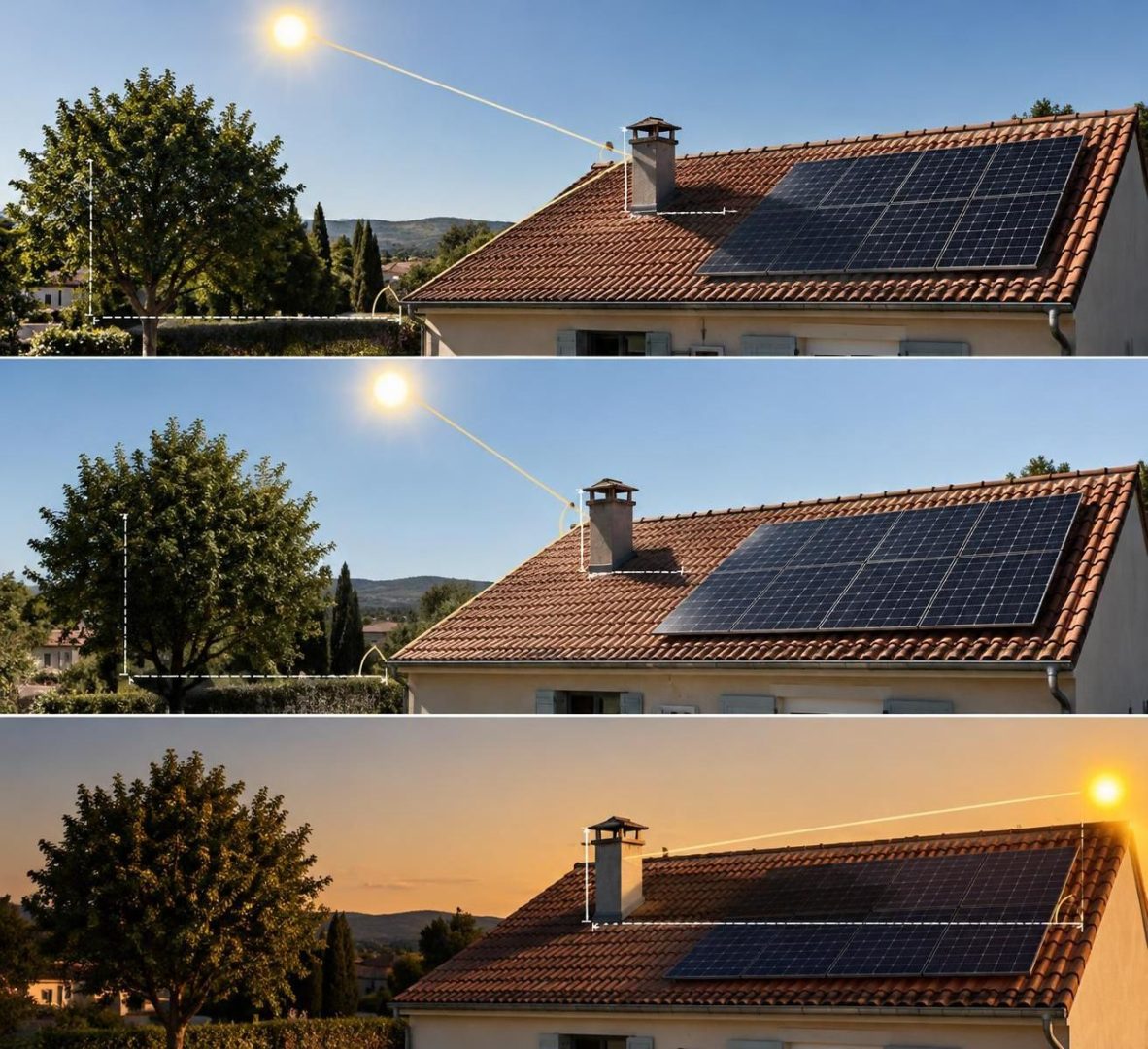 découvrez comment calculer l’ombre portée sur une toiture équipée de panneaux solaires afin d’évaluer son impact sur leur rendement et d’optimiser leur installation.