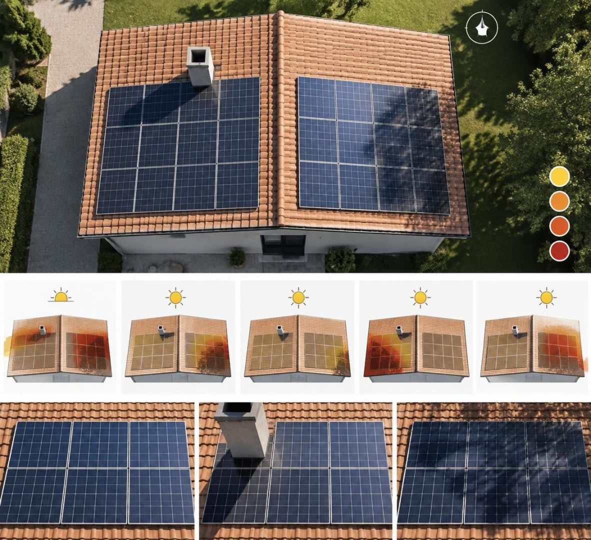 découvrez comment calculer l’ombre portée sur une toiture équipée de panneaux solaires et évaluer son impact sur leur production.